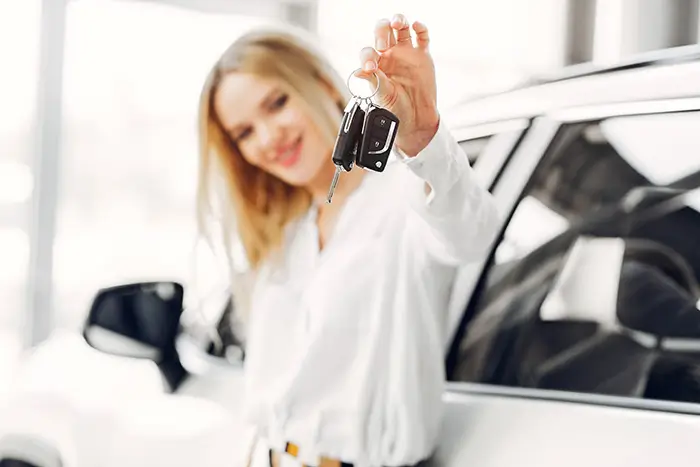 Woman and Car